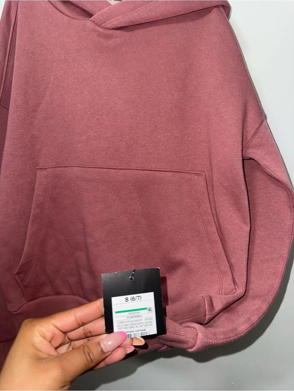 Men's Oversized Hooded Sweater in Dusty Rose